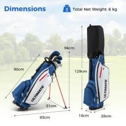 Men's Complete Golf Clubs Set, Includes 460CC #1 Driver, #3 Fairway, #4 Hybrid, #6, #7, #8, #9 & #P Irons, Putter, 3 Head Covers