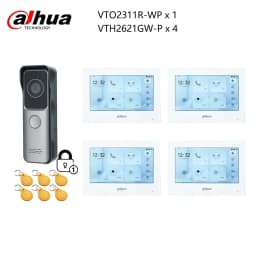 Dahua Multi-Language IP Video Intercom KIT,VTO2311R-WP & VTH2621GW-P / VTH2621G-P, support P2P cloud phone app, RFID Card Unlock