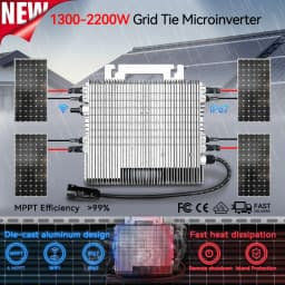 2000W Deye PV Grid on Inverter DC22-60V AC230V IP67 with WiFi Function Max Connect 4PCS 400-600W Efficient Micro Converter