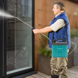 8L Battery-Powered Sprayer Small Pressure Sprayer Adjustable Wand & 2 Spray Modes for Efficient Watering Cleaning Disinfection