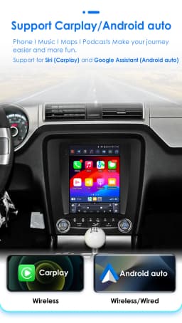 Hizpo For Tesla Style Android 14 For FORD Mustang 2010 - 2014 Radio Stereo Screen Multimedia CarPlayer GPS Navigation 9.7 Inch