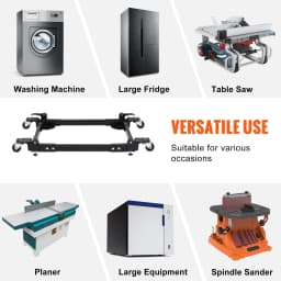 SucceBuy 1500Lbs Washing Machine Stand Movable Refrigerator Mobile Roller Base with Wheels Adjustable Bracket for Home Appliance
