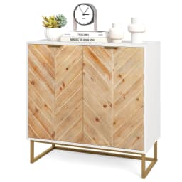 Sideboard with 2 Doors,Cabinet with Shelf,Cabinet with Metal Legs,Cabinet for Kitchen, Dining Room, Living Room,80x40x80cm