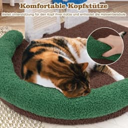 Mushroom Scratching Tree, Cat Tree with Cat Bed & Sisal Scratching Board & Badminton & Headrest, 59 x 49 x 43 cm, Colorful