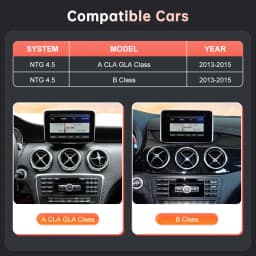 Wireless Carplay Android Auto Car Multimedia Display For Mercedes-Benz A B CLA GLA W176 W463 W246 2013-2015 NTG4.5 Touch Screen