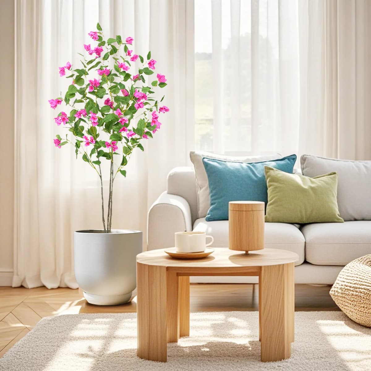 Bougainvillea Artificial Tree Artificial Bougainvillea Tree Fake Potted Plant for Office Home Decor Housewarming Gift