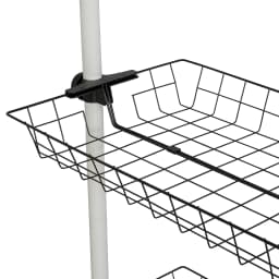 SoBuy FRG34-P02 set storage s baskets for dresses stand baskets for Telescopic Wardrobe System Metal