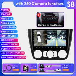 Hizpo Android 13 Car Multimedia Radio For BMW 1-Series 1 Series E87 E81 E82 E88 2004 - 2011 4G GPS Video PLayer Navi Carplay DSP