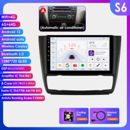 Hizpo Android 13 Car Multimedia Radio For BMW 1-Series 1 Series E87 E81 E82 E88 2004 - 2011 4G GPS Video PLayer Navi Carplay DSP