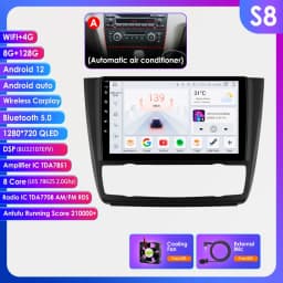 Hizpo Android 13 Car Multimedia Radio For BMW 1-Series 1 Series E87 E81 E82 E88 2004 - 2011 4G GPS Video PLayer Navi Carplay DSP