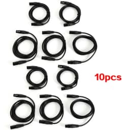 10 x Dmx Cable 2.0 m Xlr 3-Pole Male-Female For 110 Ohm Application