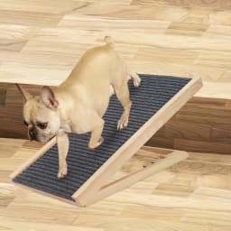 Wooden Pet Ramp Height Adjustable Dog Cat Pets Ladder Foldable Non-Slip Safe Access For Car High Bed Furniture Maximum Load 50kg