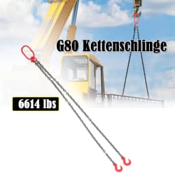 3 Tons Lifting Chain Sling Adjustable for Mines Ports Buildings Working 2m Hook Rigging Iron Chain Lifting Chain
