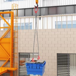 3 Tons Lifting Chain Sling Adjustable for Mines Ports Buildings Working 2m Hook Rigging Iron Chain Lifting Chain