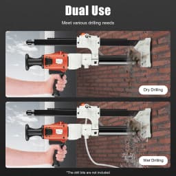 2200w Concrete Drilling Rig Wet Diamond Concrete Core Drilling Stand Press Drill Handhold Mashine For Wall Opening, Demolition