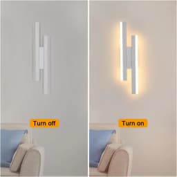 LED Interior Wall Sconce,16W Dimmable 3 Colour Temperature Modern LED Wall Lights For Bedroom,Study,Hallway,3000K/4500K/6500K