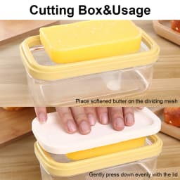 Rectangular Butter Dish With Cutter Temperature Resistant Cuttable Design Butter Container Baking Tools