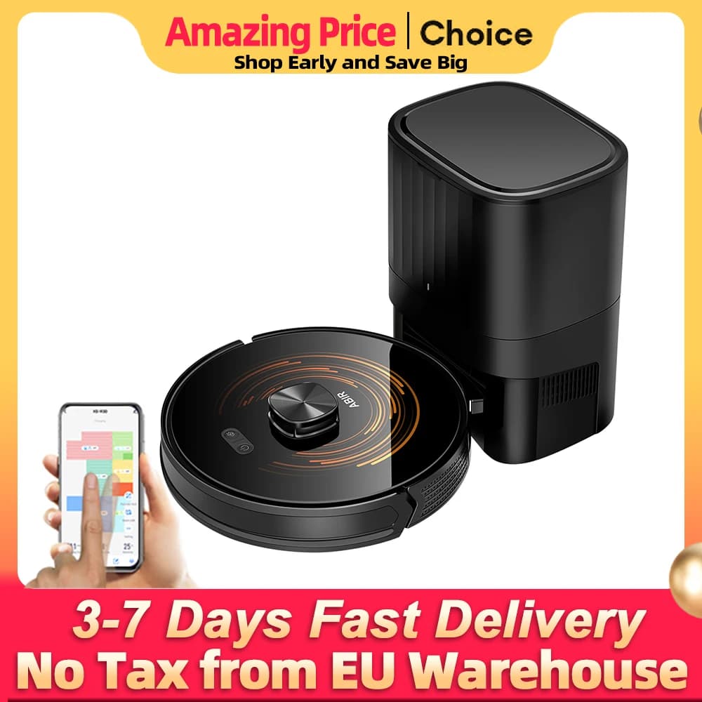 Robot Vacuum Cleaner K30 Self-cleaning dustbin, Dual Laser,UV Spot Cleaning,240mins Runtime, Auto Smart Carpet Floor Washing