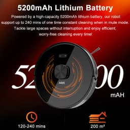 Robot Vacuum Cleaner K30 Self-cleaning dustbin, Dual Laser,UV Spot Cleaning,240mins Runtime, Auto Smart Carpet Floor Washing
