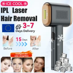 Sapphire Cooling IPL Hair Removal 10℃ Skin Temp Control Painless Safe Permanent Smart Sensor Hair Remover For Women Men Body
