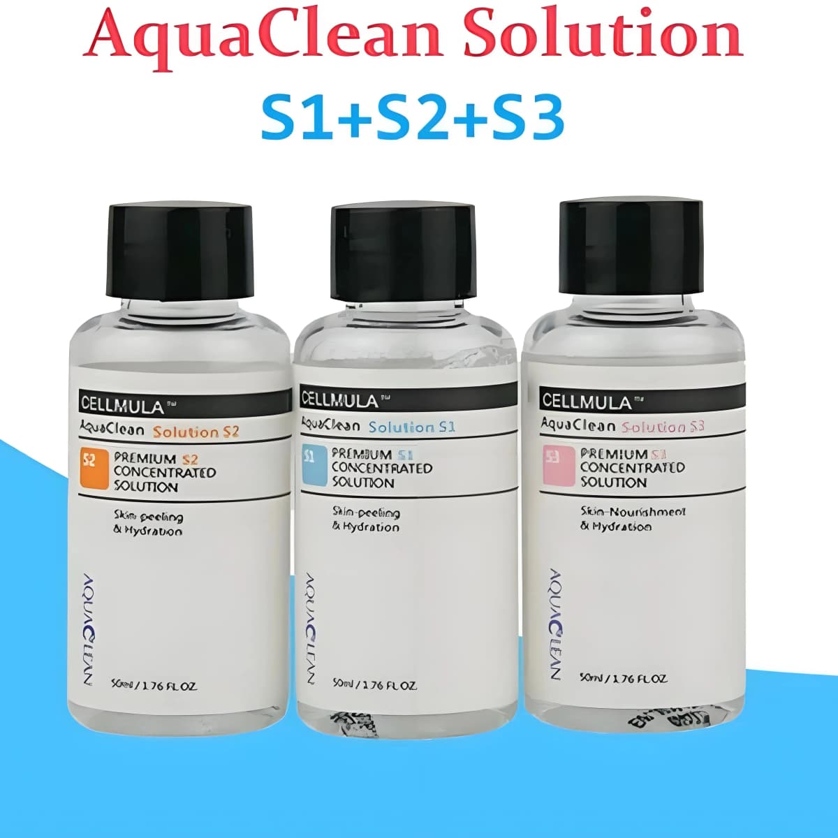 Aqua Hydra Peeling Solution Serum 3pcs Professional 40x Diluted Facial Treatment for Hydra Dermabrasion, Oxygen Infusion
