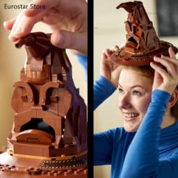 Sorting Witch Hat Building Blocks Model Toy Fit 76429 Witch Pottered Wizard Hats Collection Christmas Birthday Gifts