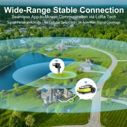 UBHOME M10 Robot Lawn Mower - Wireless, 1000m², 90 min Runtime, 55% Incline, RTK+AI Vision Robotic Lawnmower with App Control