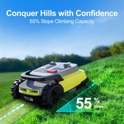 UBHOME M10 Robot Lawn Mower - Wireless, 1000m², 90 min Runtime, 55% Incline, RTK+AI Vision Robotic Lawnmower with App Control