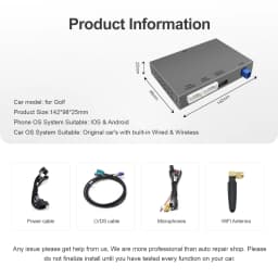 REEIIO Wireless Carplay Android Auto Module Box for VW Volkswagen Skoda Octavia A5 Golf 7 Polo Passat B8 Mirror Link MIB MIB2