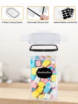 Kitchen Storage Container with Lid Airtight Set of 27 Set 0.8 L/0.32L/0.24L BPA Free