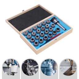 MTB4-ER40 Chuck Shank 65Mn Spring Steel Round Collet Set with Storage Box for Milling Drilling Machine Lathe
