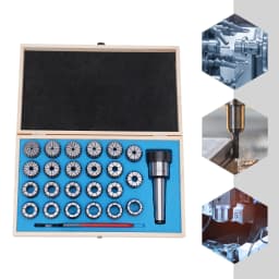MTB4-ER40 Chuck Shank 65Mn Spring Steel Round Collet Set with Storage Box for Milling Drilling Machine Lathe