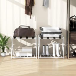 Foldable Suitcase Stand, Luggage Rack with 2-Tier Design, Luggage Stand Metal Luggage Rack for Bedroom,Guest Room,Hotel