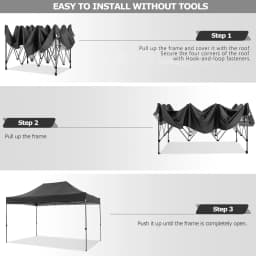 3x4.5m Folding Gazebo Waterproof Winterproof With 4 Side Wall Party Tent Garden Gazebo Outdoor Foldable UV Protect Tent Awning
