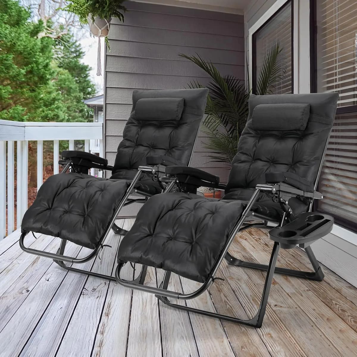 Technical fabrics Zero Gravity Chair Water Proof Recliner Lounge Chair Loading 160kg Indoor / Outdoor, Reclining Camping Chair