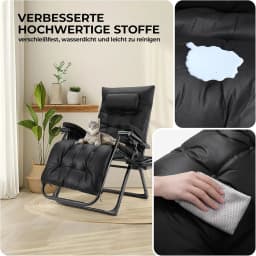 Technical fabrics Zero Gravity Chair Water Proof Recliner Lounge Chair Loading 160kg Indoor / Outdoor, Reclining Camping Chair