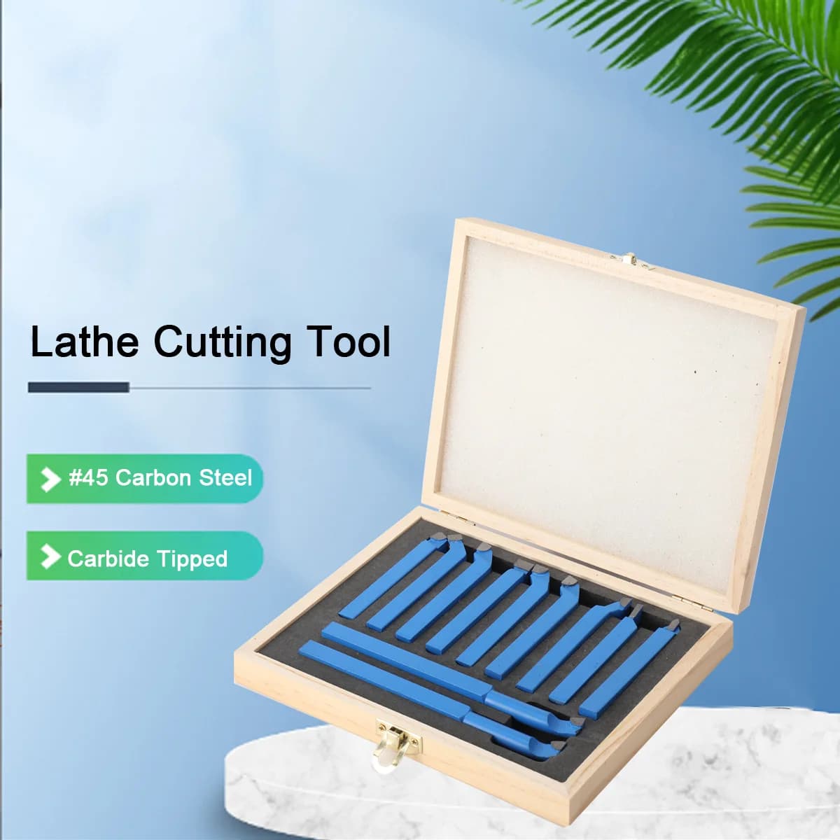 10Pcs Carbide Turning Tool Lathe Tool Lathe Tools Carbide Tipped Welding Milling Cutting Turning Tool Set Grooving Tool 10*10mm