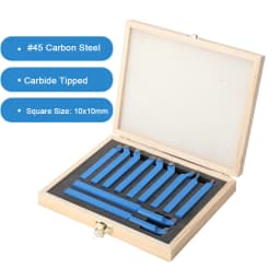 10Pcs Carbide Turning Tool Lathe Tool Lathe Tools Carbide Tipped Welding Milling Cutting Turning Tool Set Grooving Tool 10*10mm