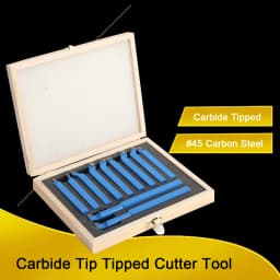 10Pcs Carbide Turning Tool Lathe Tool Lathe Tools Carbide Tipped Welding Milling Cutting Turning Tool Set Grooving Tool 10*10mm