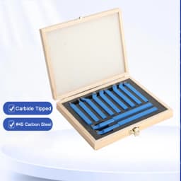10Pcs Carbide Turning Tool Lathe Tool Lathe Tools Carbide Tipped Welding Milling Cutting Turning Tool Set Grooving Tool 10*10mm