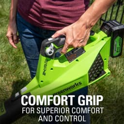 Greenworks 24V Leaf Blower Brushless Motor 110 MPH / 450 CFM / 125+ Compatible Tools Axial Cordless Blower with 4Ah Battery