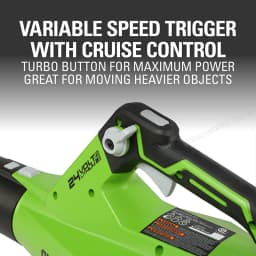Greenworks 24V Leaf Blower Brushless Motor 110 MPH / 450 CFM / 125+ Compatible Tools Axial Cordless Blower with 4Ah Battery