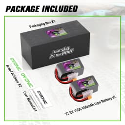 Ovonic Rebel 2.0 150C 6S 650mah Lipo Battery 22.2V Pack with XT30 Plug for 2 to 2.5-Inch FPV Multirotor(2Packs)
