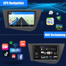 ESSGOO 9" For Seat Leon 1P1 05-12 Android 14 Car Stereo Radio Carplay Android Auto GPS NAVI WIFI GPS RDS SWC Bluetooth AI Vocie