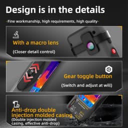 BSIDE SH7 320*320 Thermal Imager Camera 20000 Counts Touchscreen Digital Multimeter 2 in 1 IR Camera for Macro lens