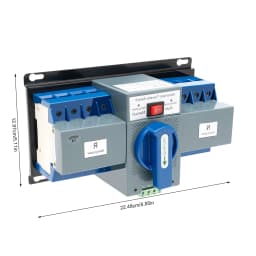 Automatic Transfer Switch 63A, Rapid 2-Second Power Switching for Backup & Main Power, Manual & Auto Modes