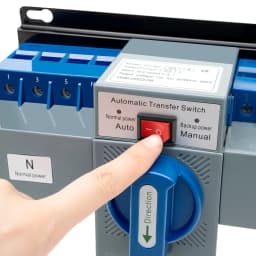 Automatic Transfer Switch 63A, Rapid 2-Second Power Switching for Backup & Main Power, Manual & Auto Modes