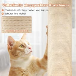 Small Helicopter Theme Cat Tree with Cloud Platform, Toy, Sisal Scratching Posts & Ladder, Cat Scratching Post, Cat Furniture