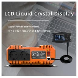Fchao 6000W Pure Sine Wave Inverter 24V to 220V | Eu Plug | Lcd Display & Remote Control | For Home, Rv, Camping, Off-Grid Use