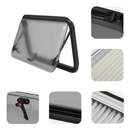 700x400mm Folding Roller Motorhome Camper Aluminium-legierung Window Caravan Side Window for Campers Trailers Motorhomes